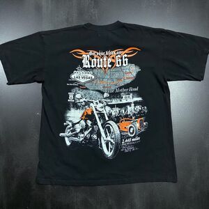 Pro 5 Las Vegas Route 66 The Mother Road Motorcycle Black Tee Men's Size XL